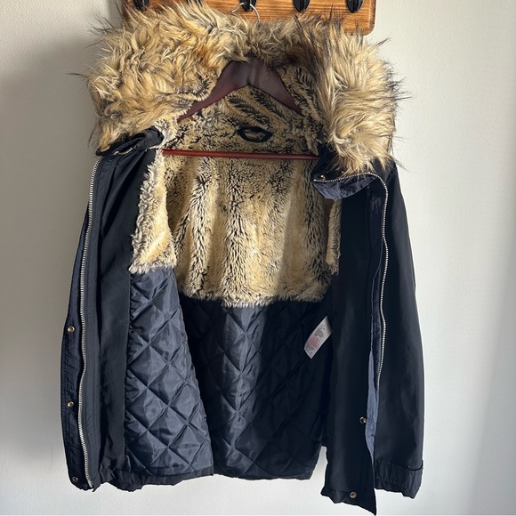 topshop faux fur hooded parka - Picture 2 of 8